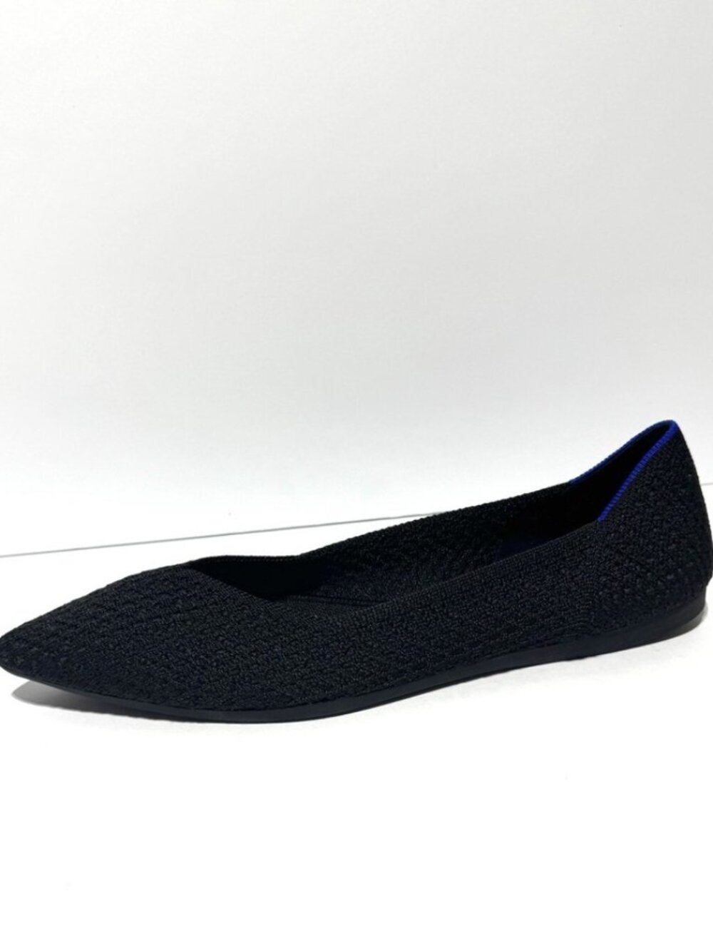 Rothy's Black Pointed Knit Ballet Flat Size 11 Casual Quiet Luxury Minimalist